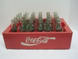 24 Green Glass Coca-Cola Coke 6 1/2fl.oz. Drink Bottles w/ 8 Bottle Carrier