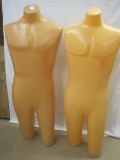 2 Plastic Clothes Display Body Forms