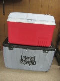 Lot - Rubbermaid & Painted Clemson/Packets Coolers