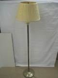 Brass Patina Swing Arm Floor Lamp