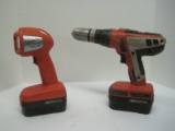 Lot - Fire Storm FSX-Treme 18 Volt Cordless Task Light, Drill-Driver