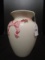 FTD Inc. White Ceramic Vase w/ Bow/Rose Motif