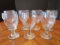 7 Water Goblets Scalloped Design