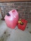 Red Plastic Gasoline Container by Bitz 5 Gal & 1 Gal Red Gasoline Container