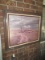Western Cattle Ranch Picture Print in Wood Frame/Matt
