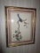 Sparrow on Branch Stitch Art in Bamboo-Style Gilted Frame/Matt