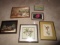 Lot - Small Pictures, Stitch Art Chick-A-Dees on Branches, Iridescent Fish