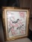 Chick-A-Dees Stitch Art in Bamboo Gilted Frame/Matt