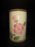 Franciscan Earthenware, Pink Flower/Green Petal Pattern Flour Jar