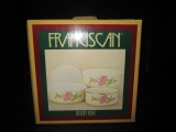 Franciscan Earthenware, Pink Flower/Green Petal Pattern Six Piece Bowl Set