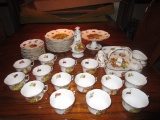 Hammersley & Co. Bone China Made in England Lot - Fruit/Twist Design w/ Gilted Trim