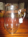 Glass Pitcher w/ Etched Wheat Design