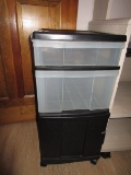 Black Plastic 3-Drawer Organizer on Casters