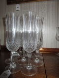11 Glass Champagne Glasses Hobstar Cut Design