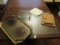 Lot - Misc. Cutting Boards, 1 Glass, 3 Cork, 1 Wood, 1 Metal, Etc.