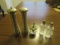 Misc. Lot - 2 Metal Salt/Pepper Grinders, 2 Cut Glass Salt/Pepper Shakers