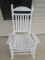 White Wooden Slat Back/Seat Rocking Chair