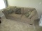 Brown Upholstered Bauhaus 3-Seat Couch w/ 3 Cushions on Wood Block Feet