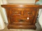 Vintage Mid-Century Modern Dark Wood Style Night Stand w/ 2 Drawers