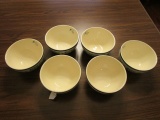 6 Better Homes Bowls Curled Blue Pattern Trim