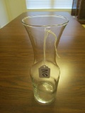 Clear Glass Vase Narrow Neck-to-Wide Top