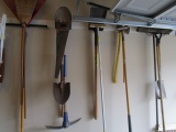 Lot - Brushes, Rakes, Axe, Sledgehammer, Shovel, Etc.