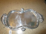 Metal Lobster/Scalloped Handled Tray