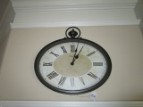 Westclox Oval Clock w/ Scalloped Urn Finial