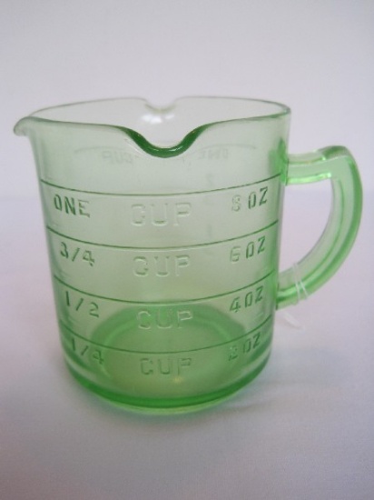 Unique Kelloggs Uranium Green Depression Glass 3 Spout Measuring Cup