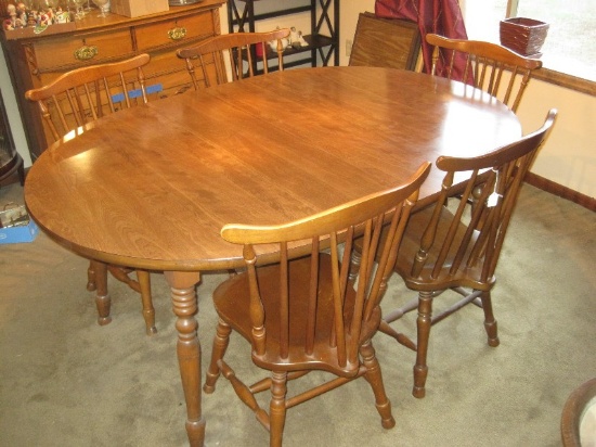 Cochrane Ind Furniture Bay Colony Collection Maple Base Table W Ring Turned Legs Estate Personal Property Furniture Tables Online Auctions Proxibid