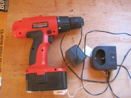 18V Cordless Drill w/ Charger & Battery