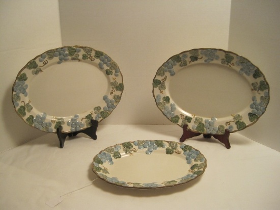 3 Pieces - Metlox Poppytrail Vernon Oval Serving Platters