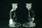Pair - 1950's Cambridge Glass 
