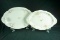 Austrian & Theodore Haviland Limoges China Platter Pair - Rose Bouquet Floral Swag