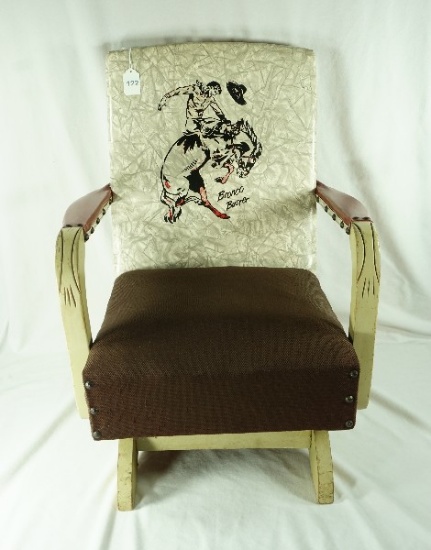 Vintage "Bronco Buster" Child's Rocking Chair