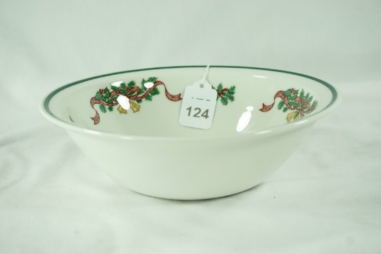 Johnson Bros China England "Victorian Christmas" Round Vegetable Serving Bowl