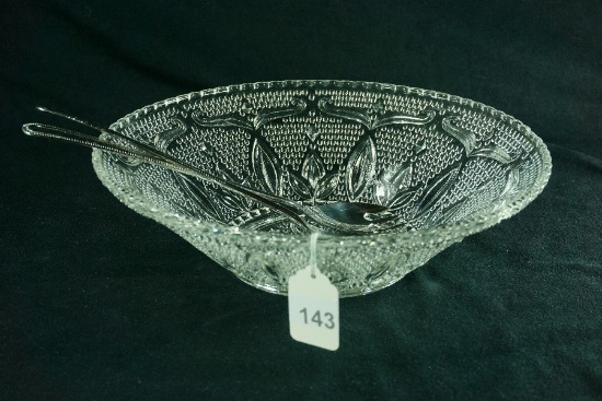 1950's Federal Glass "Heritage" Large Fruit or Salad Bowl