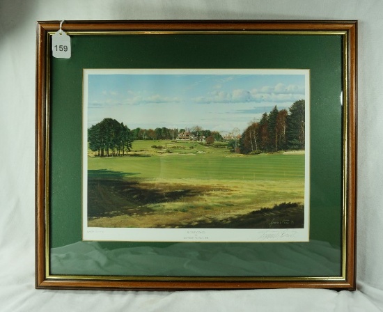 1990 Graeme W Baxter Print "Sunningdale" Signed Under Glass