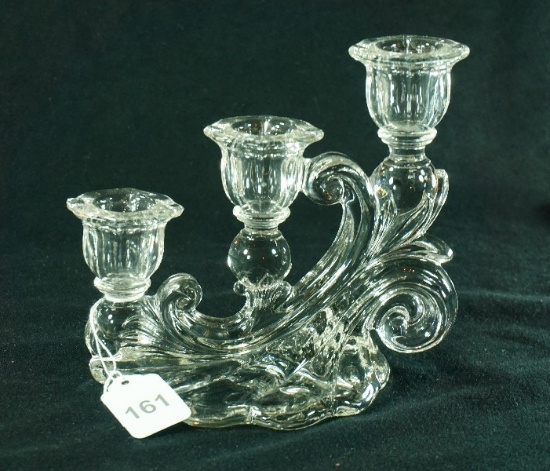 Cambridge Glass Triple Light Candleholder