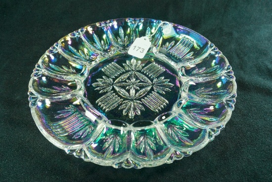 1970's Federal Glass "Georgetown" Iridescent Egg Plate