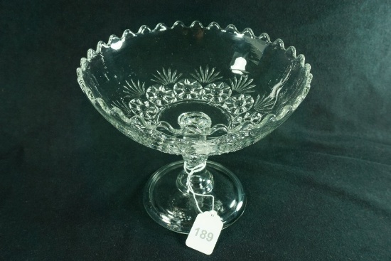 1907 EAPG Bryce Glass "Rosette & Palms" Compote