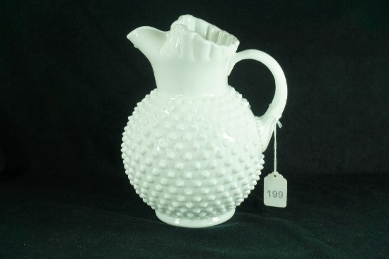 Fenton Glass "Hobnail" Milk Glass 64oz Pitcher