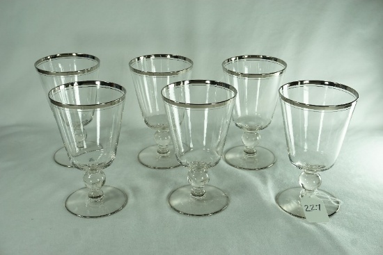 Set - 6 Glastonbury-Lotus "Moonlight" Water Goblets