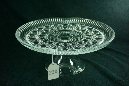 1970's Federal Glass "Windsor" Pedestal Cake Stand