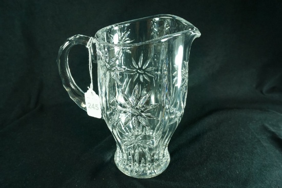 Gorham Crystal "Floral Garden" Cut Glass 48oz Pitcher
