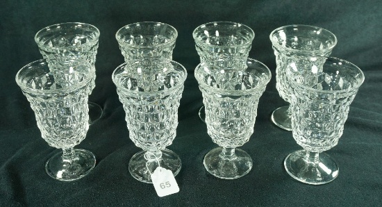 Set - 8 Fostoria Glass "American" Footed Low Goblets