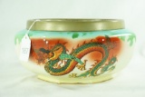Vintage Leighton Pottery England Dragonware Octagonal Porcelain Bowl