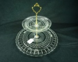 2 Tier Cake/Cup Cake Hostess Tidbit Party Serving Plate