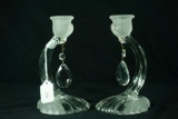 Pair - 1950's Cambridge Glass 