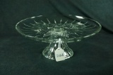 Pressed Glass Pedestal  Cake/Cup Cake Cookie Stand